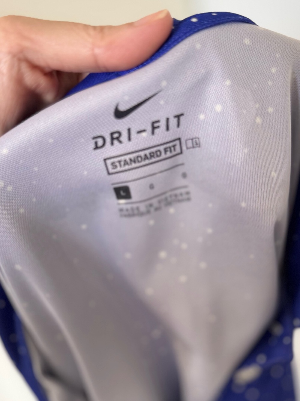 Nike Men’s Blue Dri-FIT Standard Fit Shirt